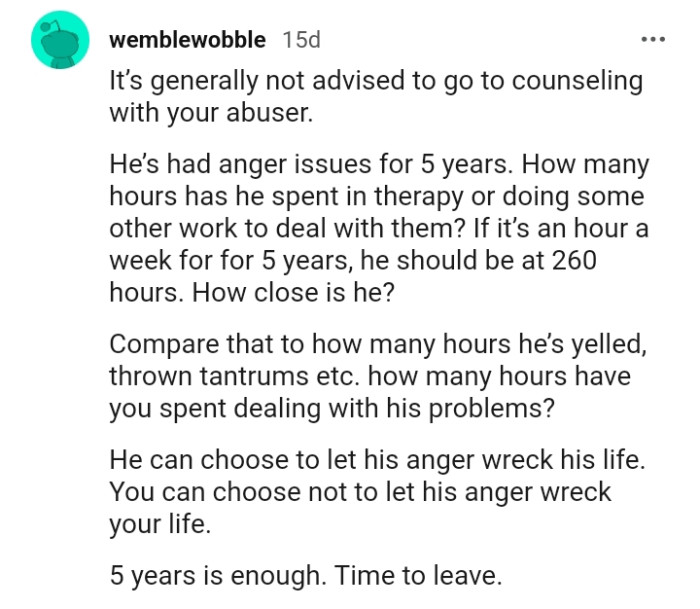 Abuse counseling