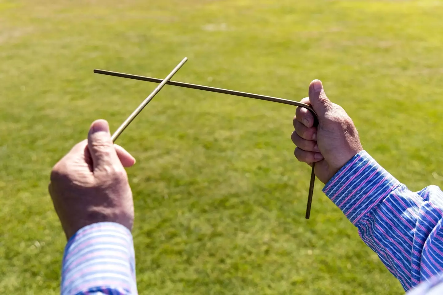 Dowsing is still being practised today, with some people choosing to use two metal prongs instead of the traditional forked sticks.