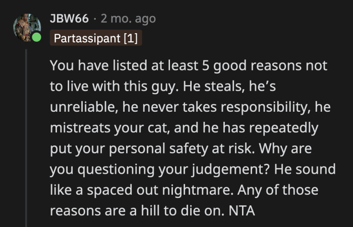 They advised OP not to second-guess her choices and instincts when the evidence to support them is this strong.