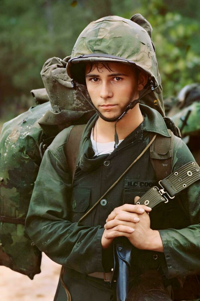 "A Youthful Marine, Da Nang, Vietnam, August 3, 1965."