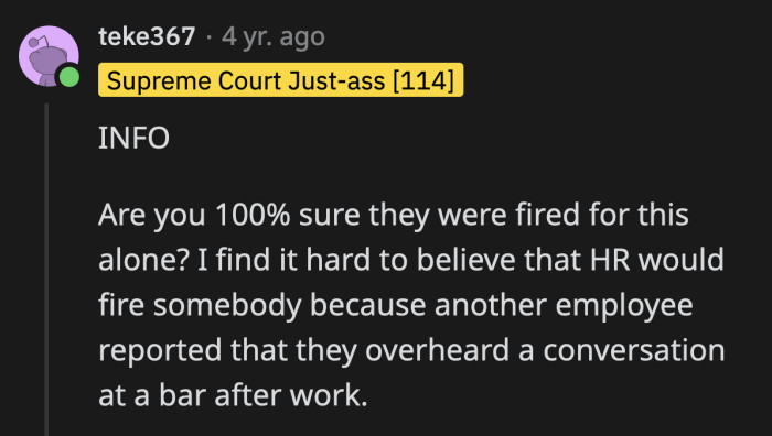 If HR strongly believed that these employees were a liability, then their swift and severe decision is understandable