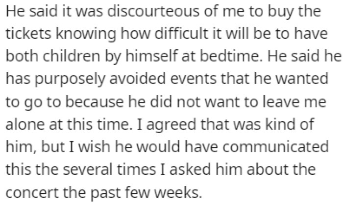 The Spouse Said That OP Was Being Discourteous