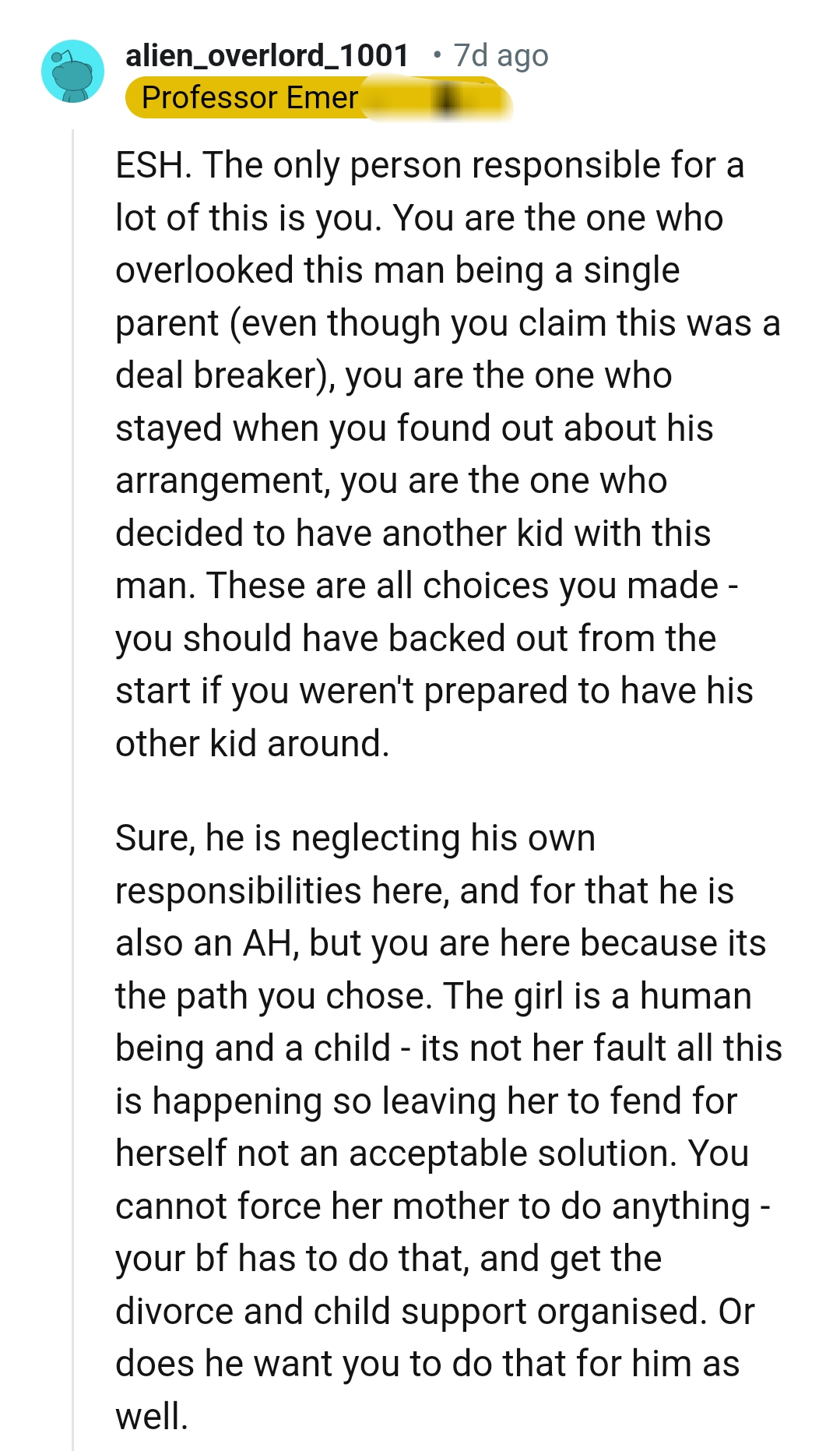 The OP made that choice