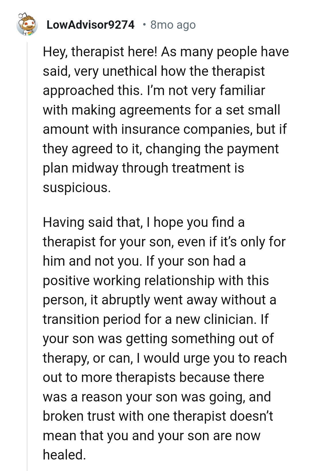 This Redditor is not very familiar with making agreements for a set small amount