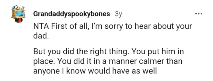 For this Redditor, the OP did the right thing.