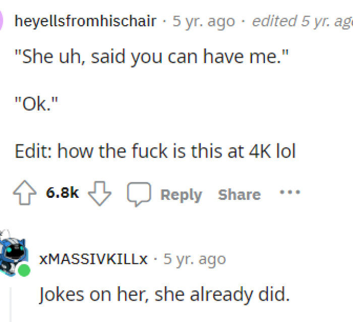 This is the top comment on the thread, which features people's opinions on this viral meme message thread.