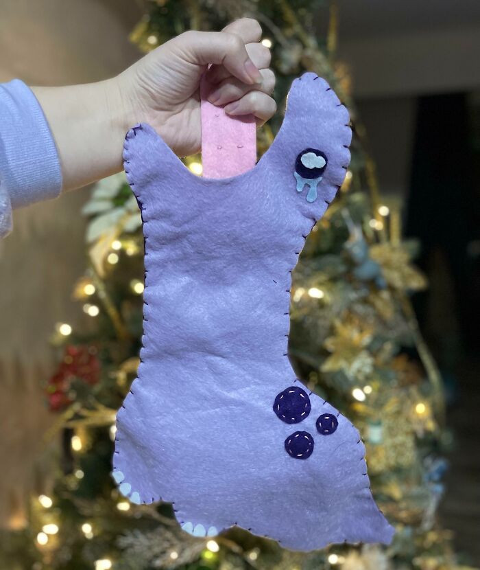 "I Needed A Stocking This Year. First Time Sewing Something, And I Love Dinosaurs"