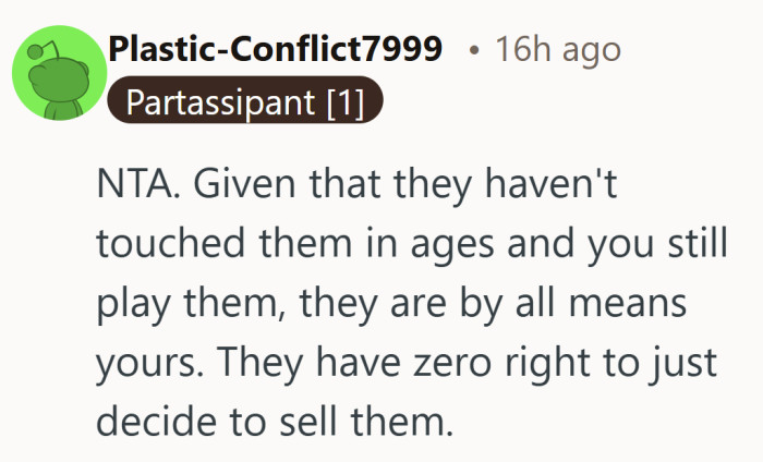 Funny how ownership gets rediscovered right after someone else keeps the hobby alive.