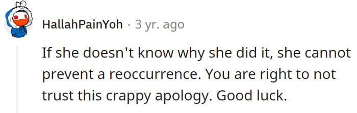 They can't trust her