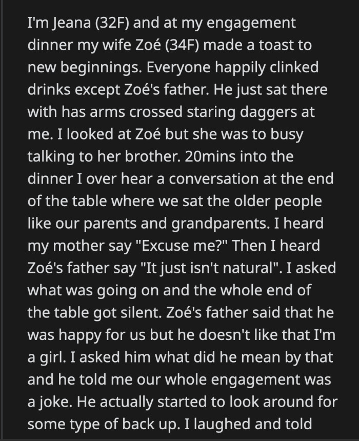 Zoé's mom approached OP after the party to tell her they won't be at the wedding because OP uninvited her husband.