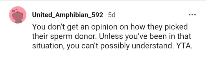 The OP won't understand unless she's been in that position