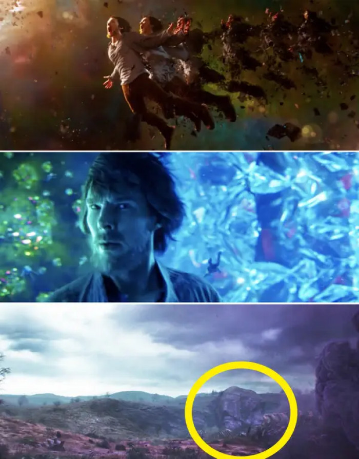 14. There was an idea in Infinity War that Doctor Strange would send Thanos into a mindscape (similar to what the Ancient One did to Doctor Strange). He would have faced the Living Tribunal.