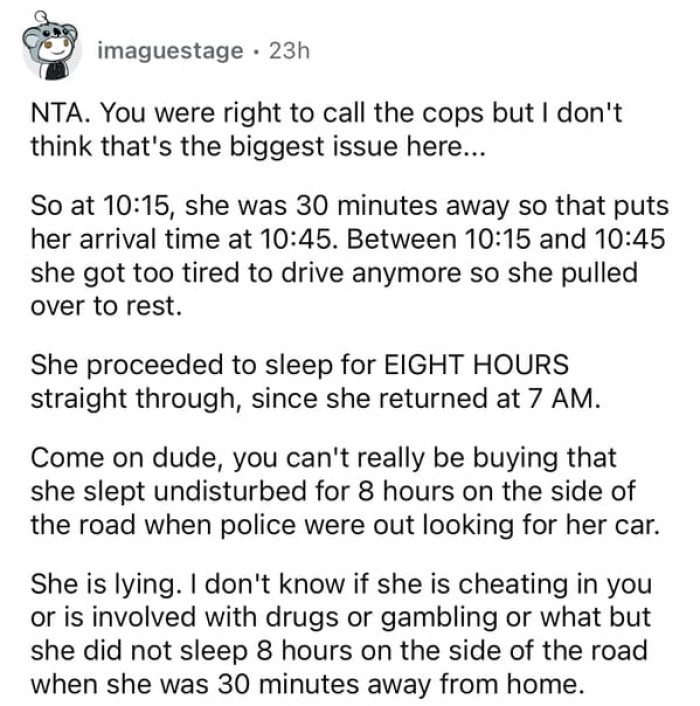 So many plot holes in her story