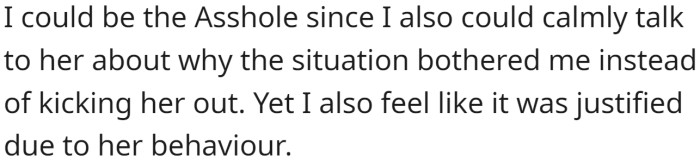 OP has offered the following explanation for why they think they might be the a-hole: