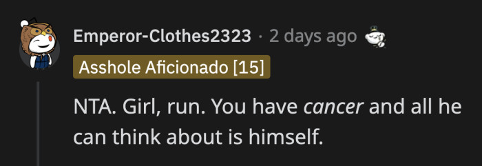 OP is going through a difficult time and still the biggest pain is coming from her useless BF