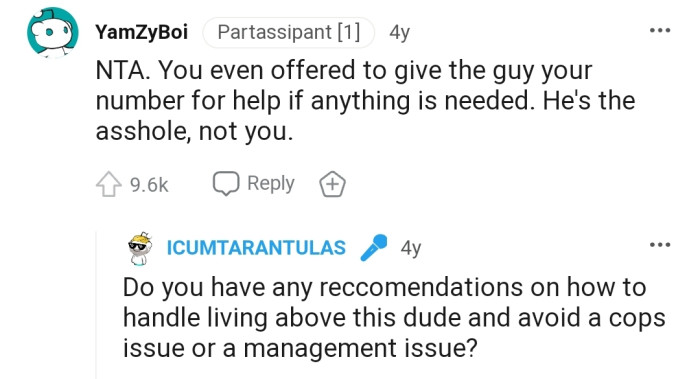 Their neighbor should have taken that cell number