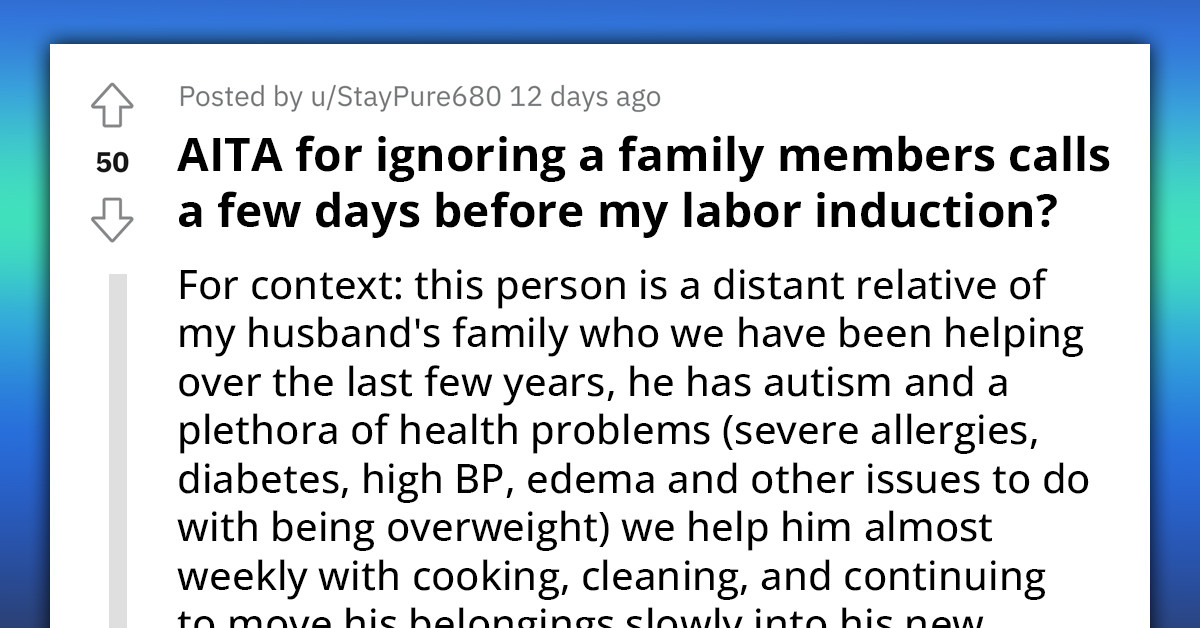 Redditor Questioning Whether It's Appropriate To Prioritize Her Pending Labor Induction Over Family Member's Terminal Illness