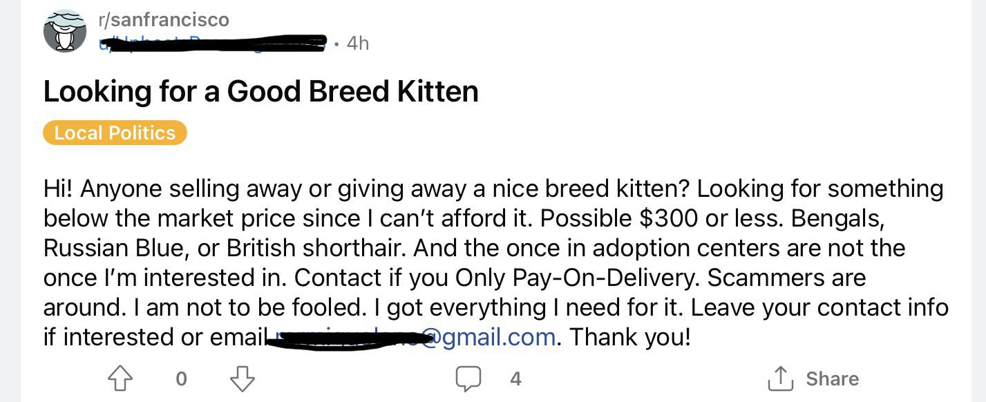 Here's the post in question...