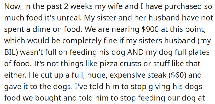 But during that time, the OP and his wife spent an enormous sum of money on food: