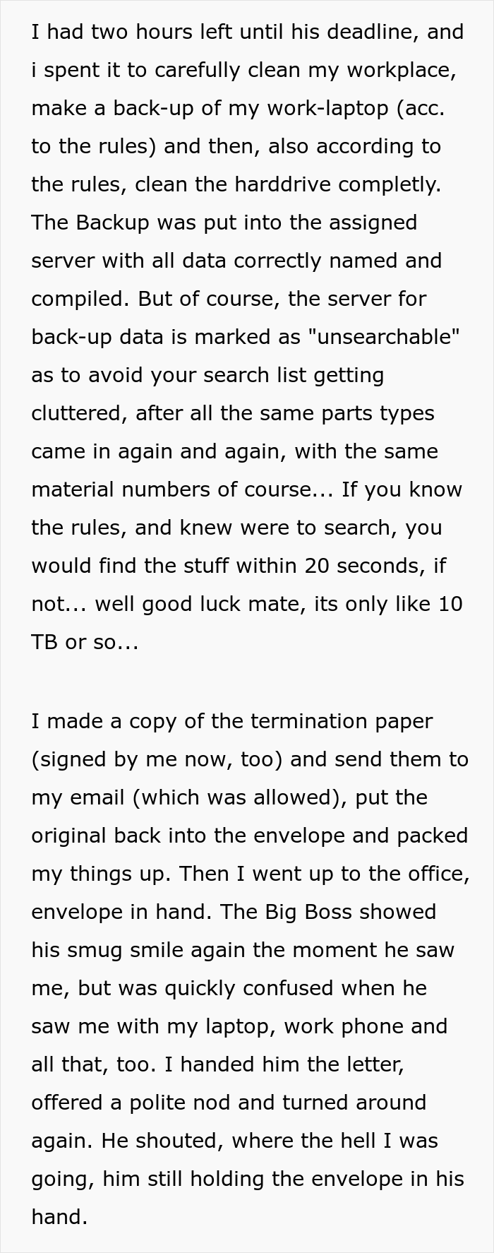 OP made sure he was covered, legally speaking