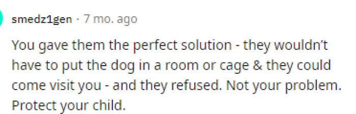 Exactly this; like we said previously, the MIL is making this choice herself, and if she can't respect OP, then so be it.