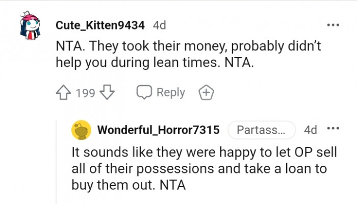 They probably didn't help you during the lean times