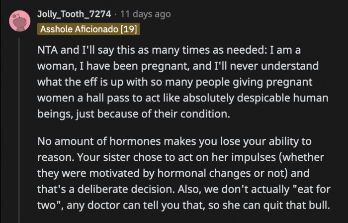 Lily made a decision. She wasn't forced to eat the food by anyone. It wasn't hormones either.