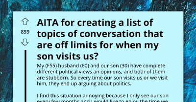 Mother Sparks Debate by Banning Political Talk at Family Gatherings to Keep Peace Between Husband and Son