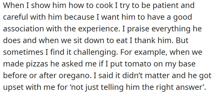She tried to be patient and careful with him, but there were times when it was really challenging: