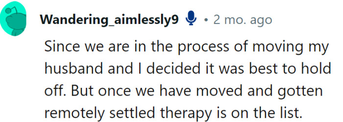 Moving first, therapy later—it's all about the right order of operations for this dynamic duo!