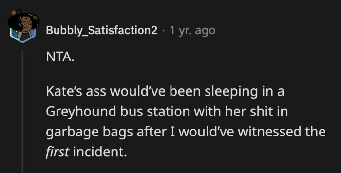 OP Should Have Kicked Kate Out of the House the First Time She Said Anything Disparaging to May