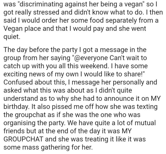 OP messaged her personally and asked what this was about as she didn't quite understand