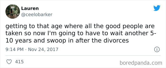 14. Swooping in after the divorces