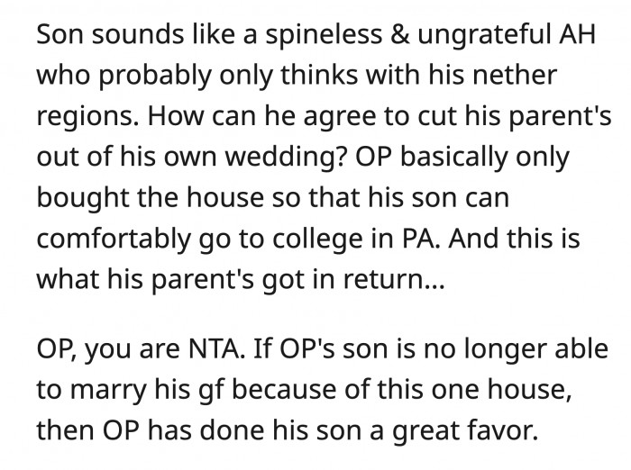 How in love and enamored is he with his fiancé to agree to everything they said about his family?
