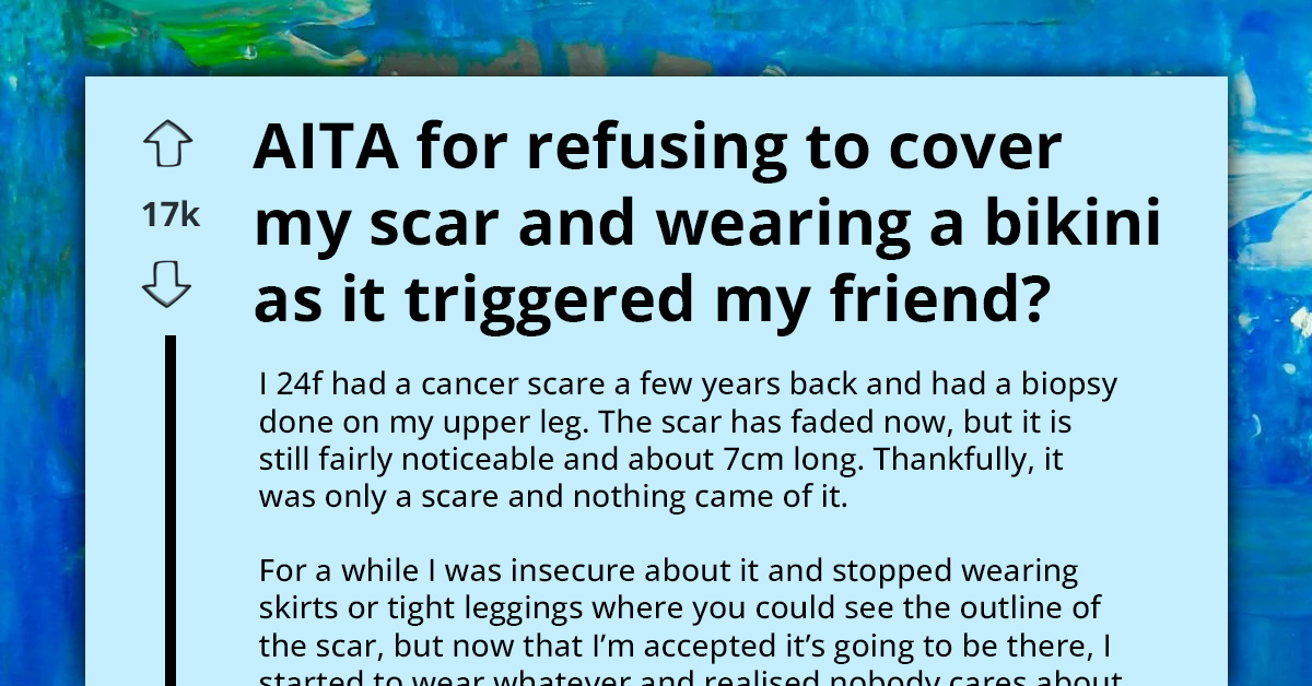 Redditor Refused To Cover Her Scar To Wear Bikini At Beach, Which Triggered Her Friend