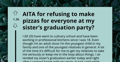 Family Pressures Youngest Relative, Food Professional, Into Making Pizzas at Last Minute, Calls Him Lazy When He Refuses
