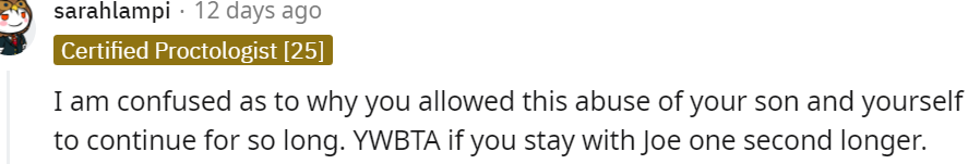 8. Staying with Joe one more second means you're TA