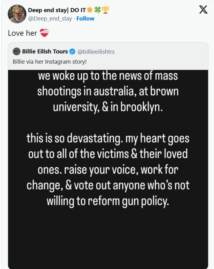 Someone else commented: “Love her.”