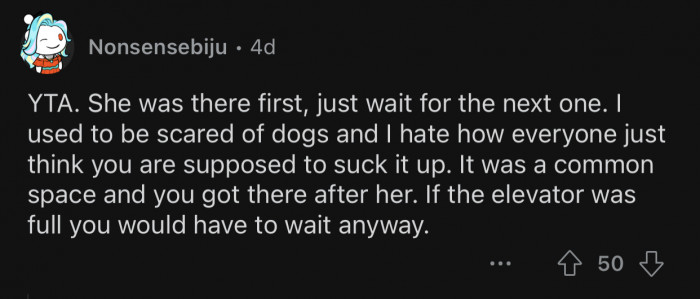 It was a common space, and OP should have respected her wishes.