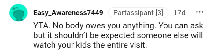 And the comments from other Redditors roll in...