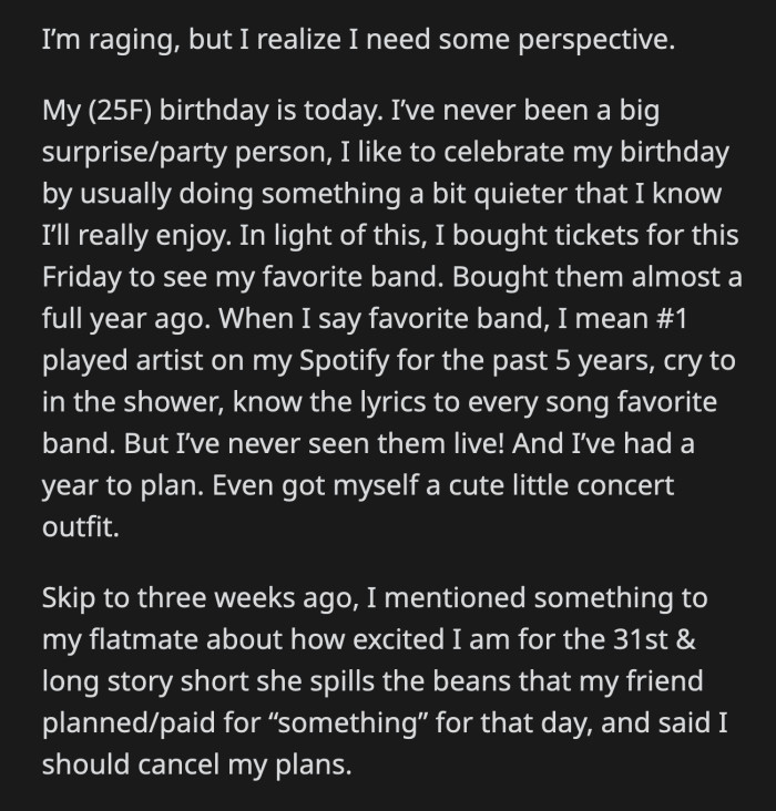 They all agreed to celebrate her birthday that day but OP found out they arranged to go to a game together without her