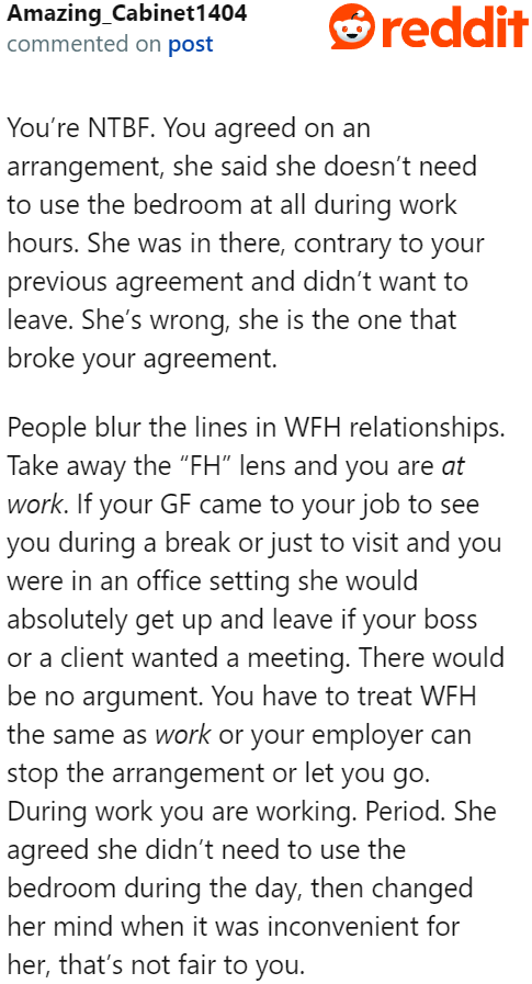 This girl has the wrong priorities.