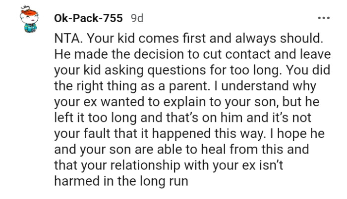 He left it too long and that's on him