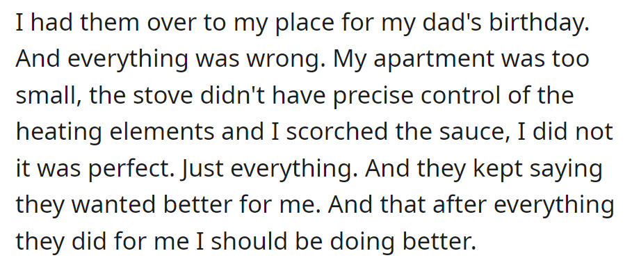 During their dad's birthday at their place, everything went wrong. Their parents expected better despite all they've done for them.