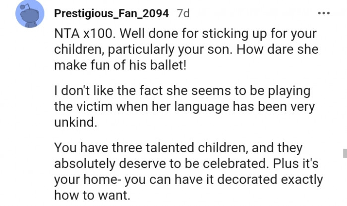 16. How dare she make fun of his ballet...