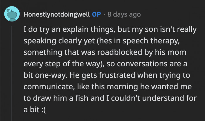 Henry, unfortunately, is having a difficult time putting his feelings into words.