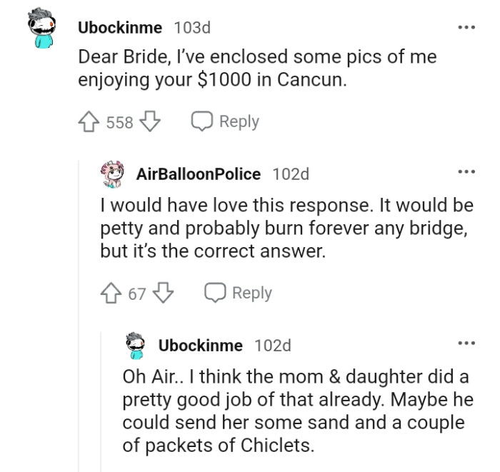 It Would Be Petty and Probably Burn Forever Any Bridge