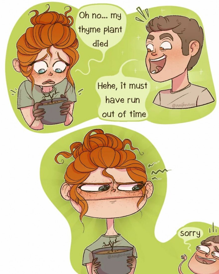 4. His thyme is running out fast after that joke…