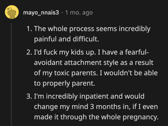 43. Messing up your kids because of who you are is a real fear