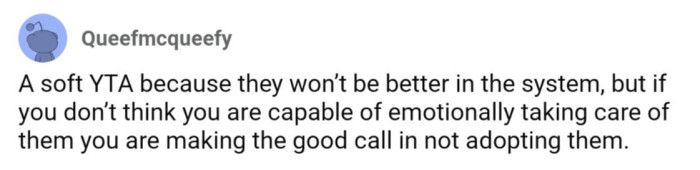 OP is making the right call for herself